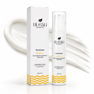 BLEAU Sunscreen SPF 75 PA++++ Broad Spectrum UVA & UVB Protection | Lightweight Non-Greasy Formula | 50g